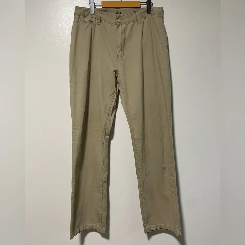 Max Beige Cotton Khaki Chino Pants  - 36